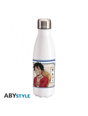 Garrafa de metal One Piece com design do Luffy