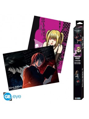Posters chibi de Death Note con L, Light y Misa