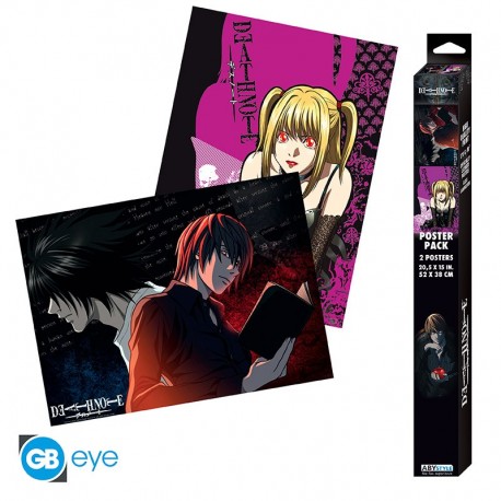 Posters chibi de Death Note con L, Light y Misa
