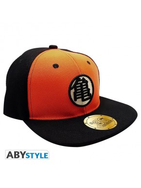 Casquette snapback Dragon Ball noire et orange avec symbole Kame