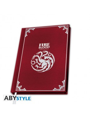Cuaderno premium A5 Targaryen rojo de Juego de Tronos