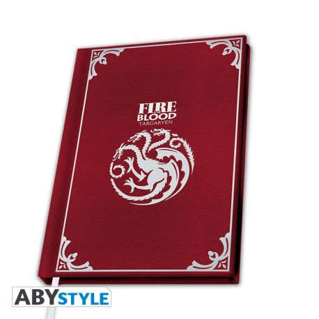 Cuaderno premium A5 Targaryen rojo de Juego de Tronos