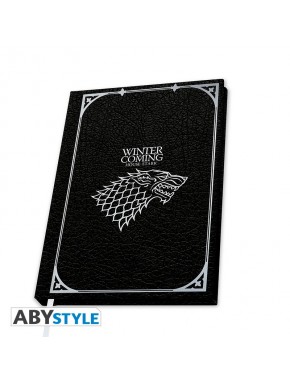 Cuaderno A5 negro Game of Thrones Stark