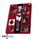Cuaderno A5 de Harley Quinn en rojo y negro