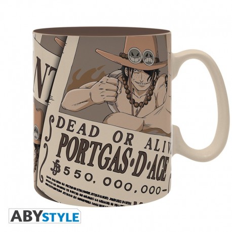 Taza One Piece con diseño de Portgas D. Ace