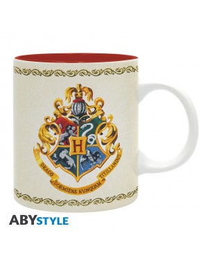 Taza Harry Potter con escudos de 4 casas