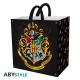 Bolsa de compras negra con escudo de Hogwarts