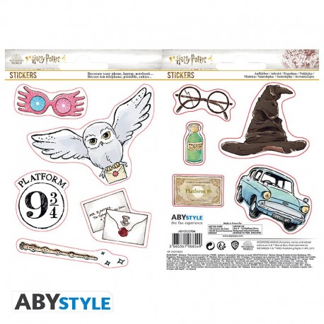 Stickers Harry Potter con objetos mágicos icónicos