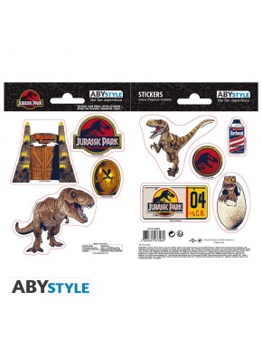 Stickers de dinosaurios y logos de Jurassic Park