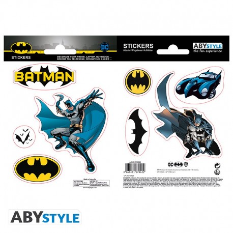 Stickers Batman y logo DC Comics, set de dos hojas