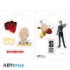 Hojas de stickers de One Punch Man con Saitama e iconos