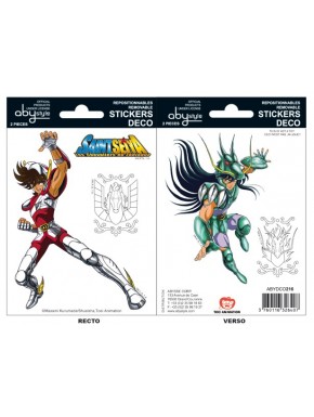Pegatinas de Pegasus y Shiryu de Saint Seiya