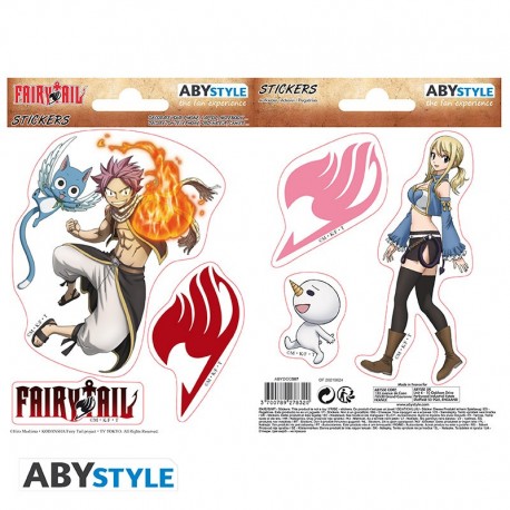 Stickers de Fairy Tail: Natsu y Lucy, 2 hojas
