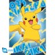 Poster maxi do Pikachu com acabamento foil, dimensões 91.5x61 cm