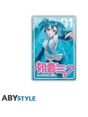 Imán estándar de Hatsune Miku guiñando un ojo