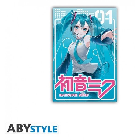 Imán estándar de Hatsune Miku guiñando un ojo