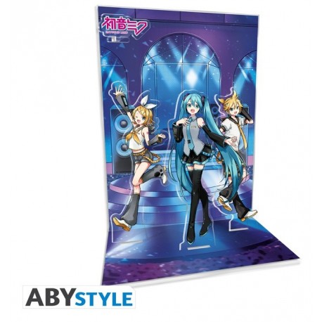 Diorama acrylique de concert de Hatsune Miku et amis