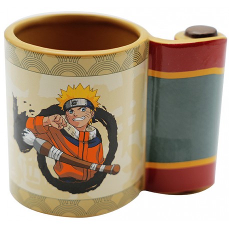 Taza 3D Naruto con asa de pergamino y diseño oficial