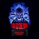 Lámpara LED azul Stranger Things Bad to the Bone