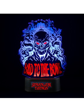 Lámpara LED azul Stranger Things Bad to the Bone