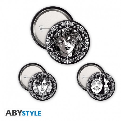 Pack de insignias Junji Ito con diseño de terror