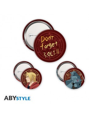 Conjunto de emblemas Fullmetal Alchemist com Irmãos Elric