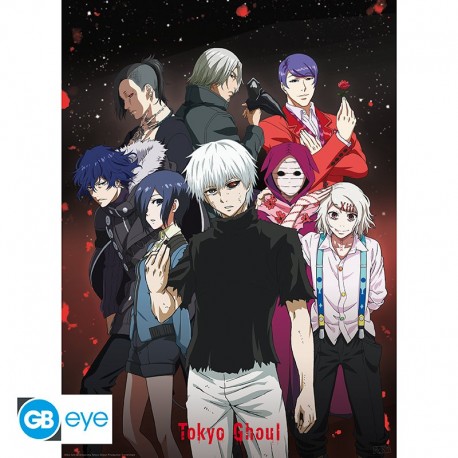 Poster chibi de groupe Tokyo Ghoul 52x38 cm