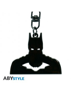 Llavero de Batman en metal negro con diseño DC Comics