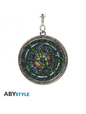 Llavero Cthulhu metálico con diseño Necronomicon lenticular