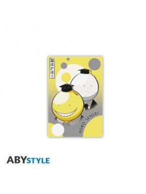 Aimant Assassination Classroom avec Koro-Sensei en jaune et blanc