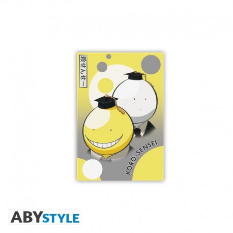Aimant Assassination Classroom avec Koro-Sensei en jaune et blanc