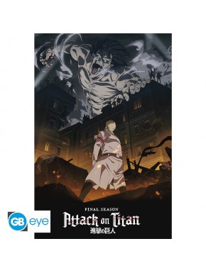 Pôster Attack on Titan temporada final 91.5x61 cm