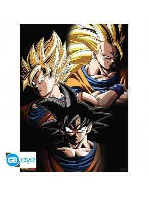 Poster Chibi Transformations de Goku Dragon Ball 52x38 cm