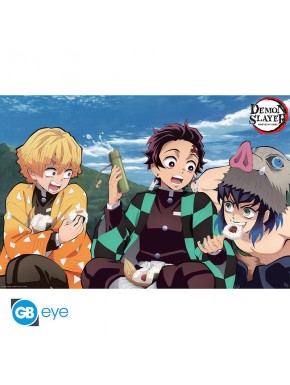 Poster Maxi Demon Slayer Tanjiro, Zenitsu e Inosuke