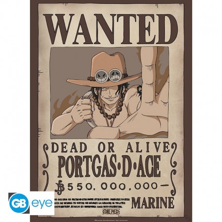 Poster Chibi Wanted Ace de One Piece 52x38 cm