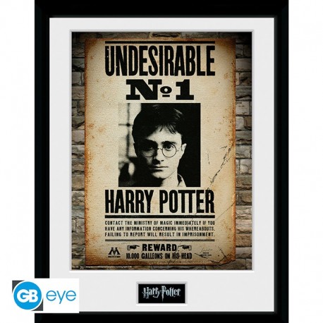Affiche encadrée Harry Potter "Undesirable No 1" 30x40 cm