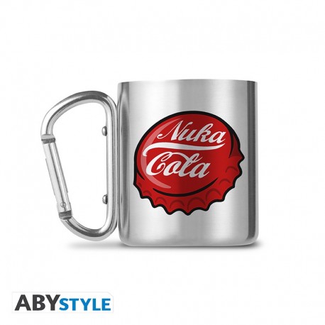 Caneca Nuka Cola com mosquetão de aço inoxidável