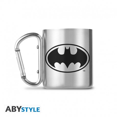 Taza con mosquetón de Batman en acero inoxidable