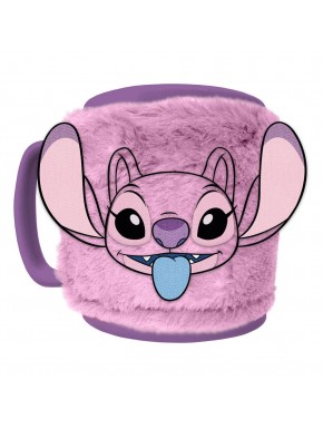 Taza Fuzzy Angel de Lilo & Stitch con funda peluda