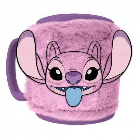 Taza Fuzzy Angel de Lilo & Stitch con funda peluda