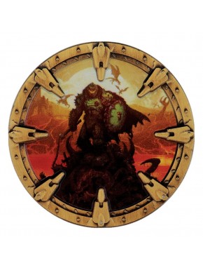 Moneda coleccionable Doom The Dark Ages en metal dorado y empaque oficial