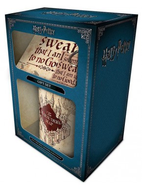 Gift Pack Harry Potter Cup + Keyring + Coasters Map of the Marauder