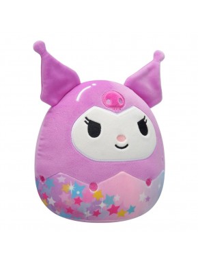 Peluche Hello Kitty Squishmallows Kuromi rosa con estrellas