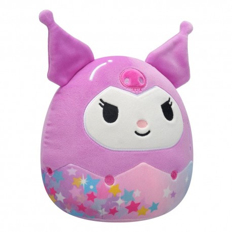 Peluche Hello Kitty Squishmallows Kuromi rosa con estrellas