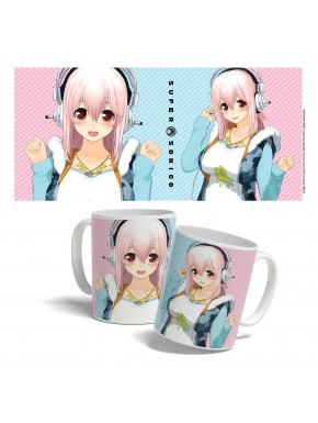 Taza Super Sonico Hoodie 325 ml con diseño colorido