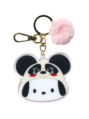 Llavero Sanrio Mascot Pochakon con pompón rosa