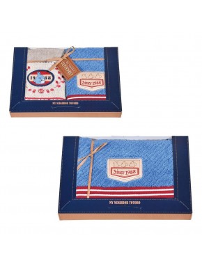 Set de 3 toallas Mi Vecino Totoro con costura denim