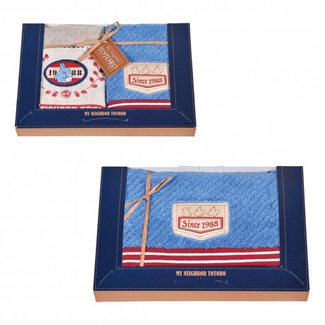 Set de 3 toallas Mi Vecino Totoro con costura denim