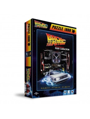 Caixa de quebra-cabeça de 1000 peças De Volta para o Futuro com Flux Capacitor