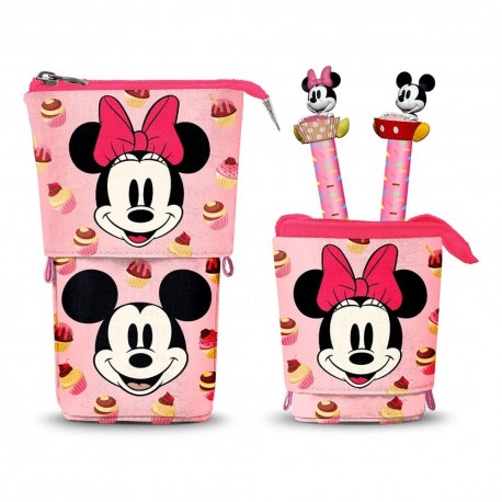 Trousse Pop Up Minnie Mouse rose avec stylos gel